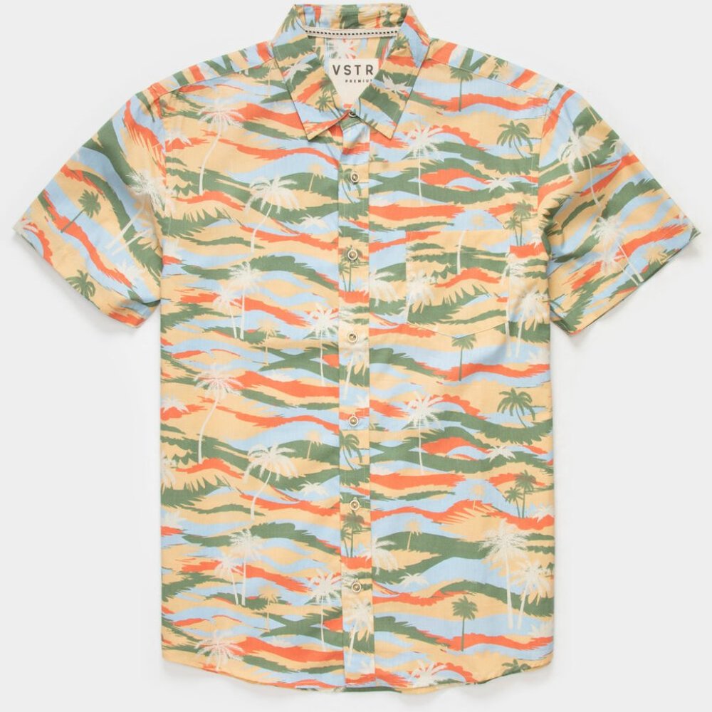 VSTR Wavy Palm Mens Button Up Shirt XL
